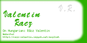valentin racz business card