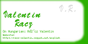 valentin racz business card